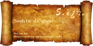 Svehla Ágnes névjegykártya